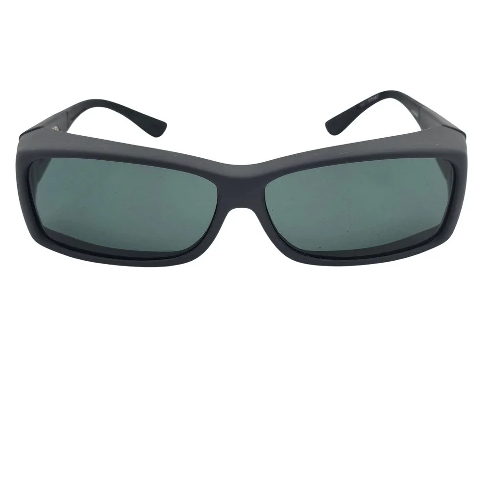 Cocoons WideLine Fitover Sunglasses Mens Large C428G Matte Black Polarized